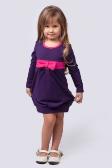 Платье для девочки с бантиком (фиолетовое)