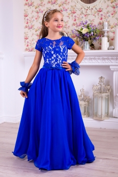 Платье для девочки Грета (синее)