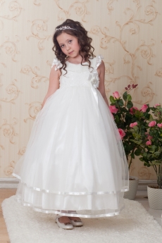 Платье для девочки Лилия (белый крем)
