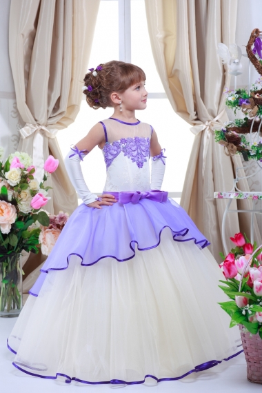 Платье для девочки Юлия с перчатками