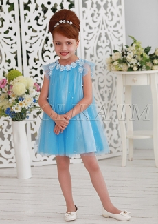 Платье для девочки Мирра (голубое)