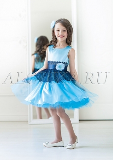 Платье для девочки Тиффани (голубое)
