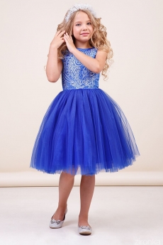 Платье для девочки Лаура (синее)