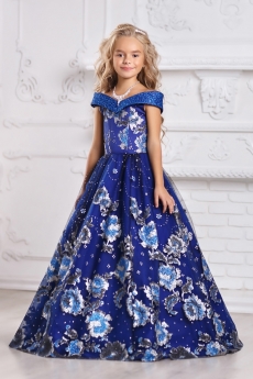Платье для девочки (синее)