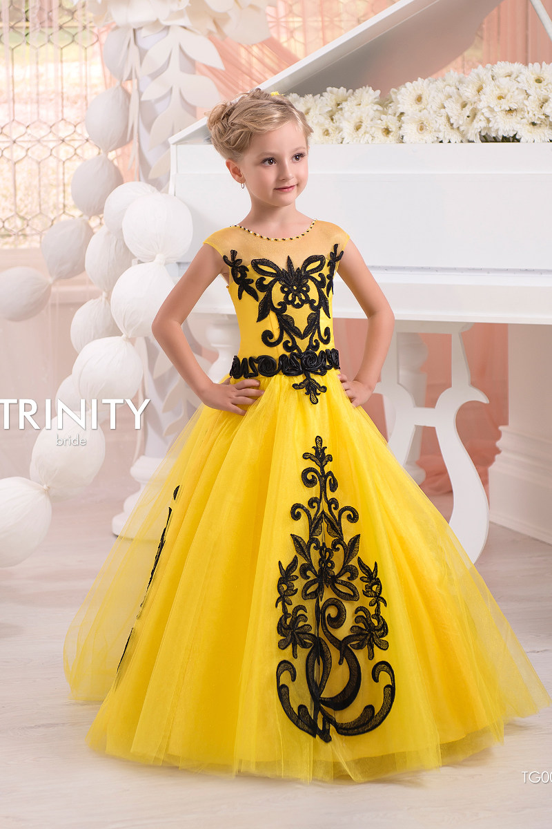 Платье детское для девочек ACOOLA желтые, размер 80