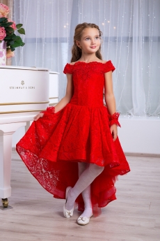 Платье для девочки Аврил (красное )
